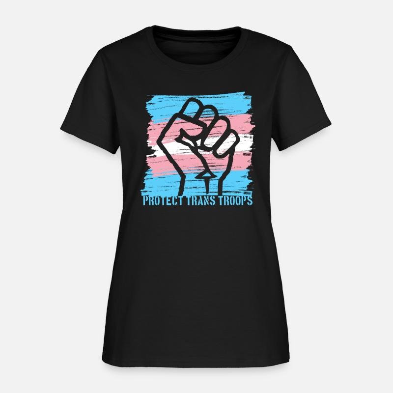 Protect Trans Troops Fist Pride Flag