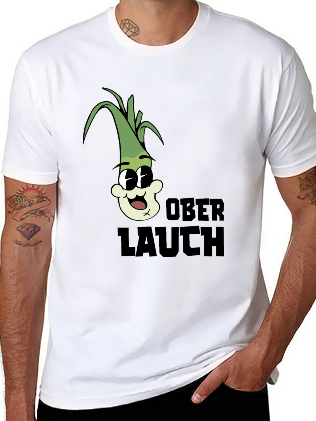 Ober Lauch Cartoon Character Graphic Tee