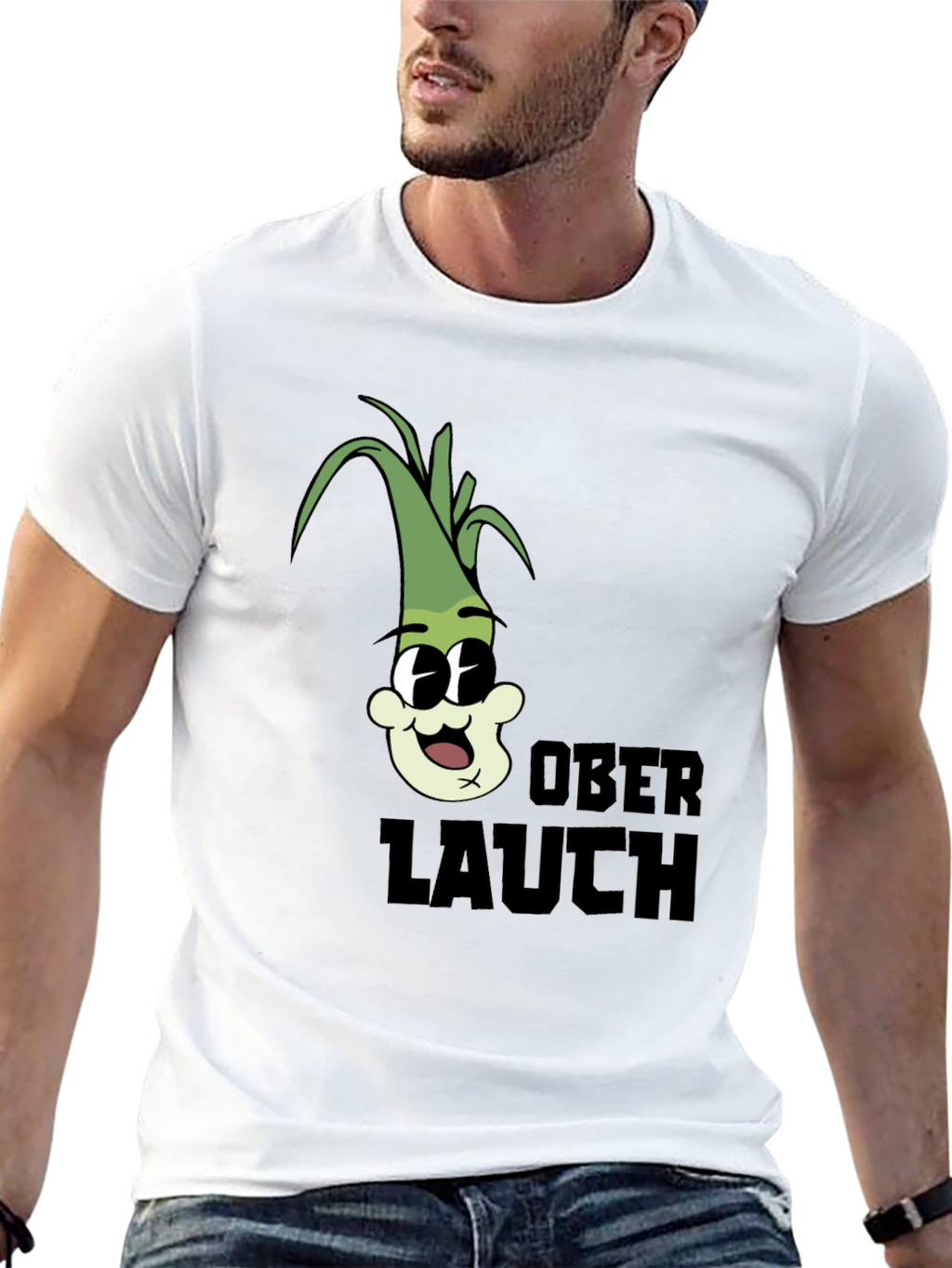 Ober Lauch Cartoon Character Graphic Tee