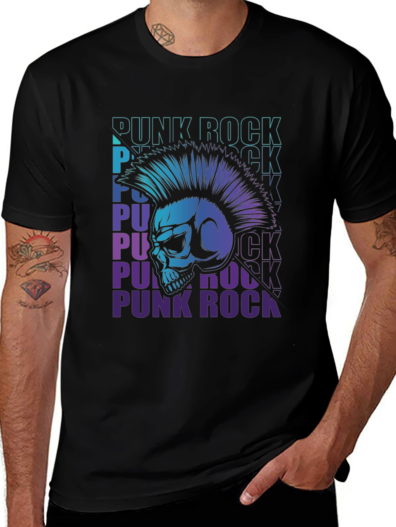 Punk Rock Skull T-Shirt - Edgy Graphic Tee