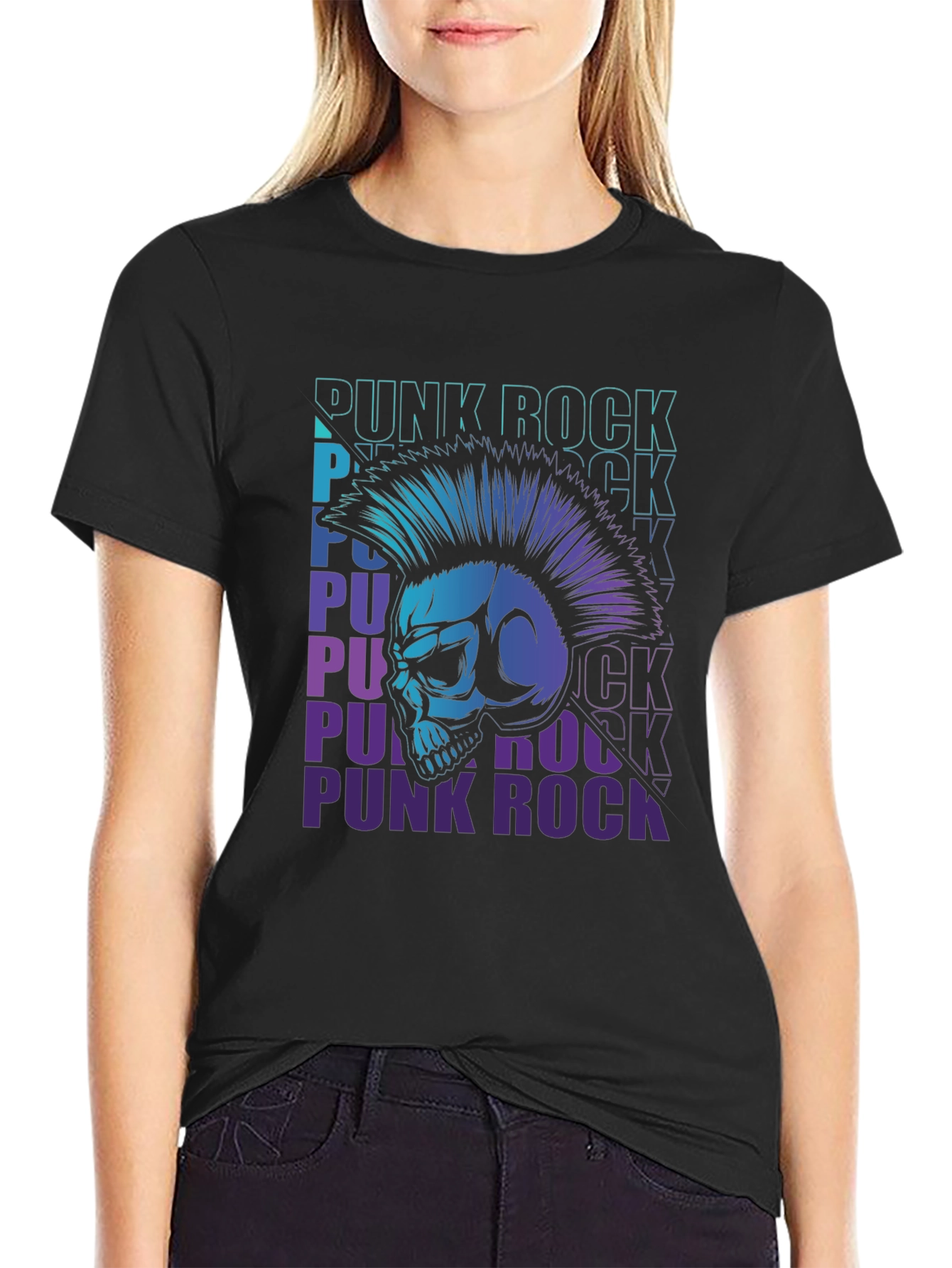 Punk Rock Skull T-Shirt - Edgy Graphic Tee