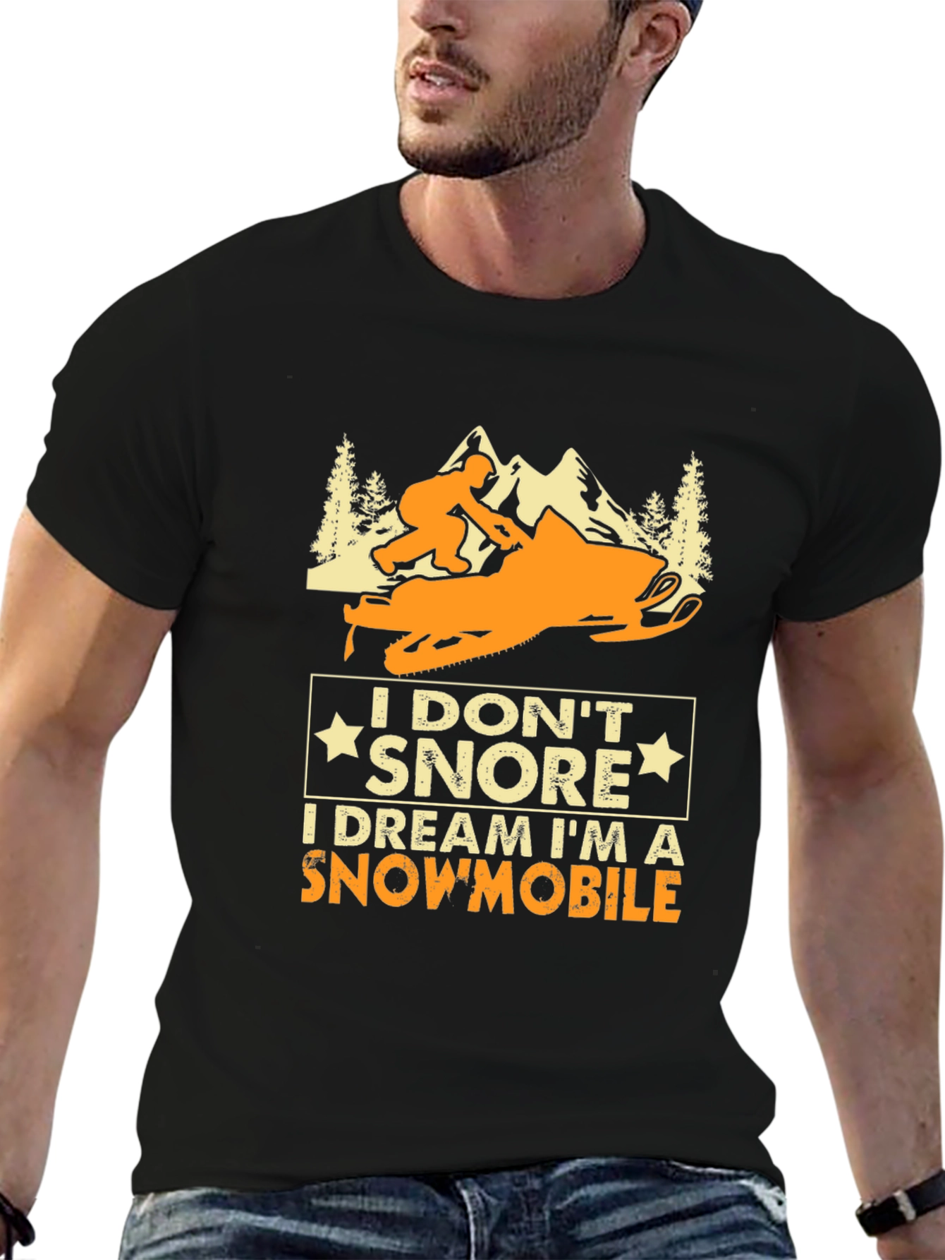 Snowmobile Dreamer T-Shirt - Funny Snoring Tee