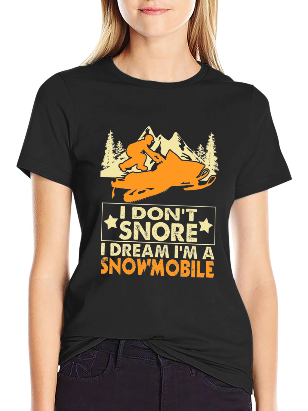 Snowmobile Dreamer T-Shirt - Funny Snoring Tee
