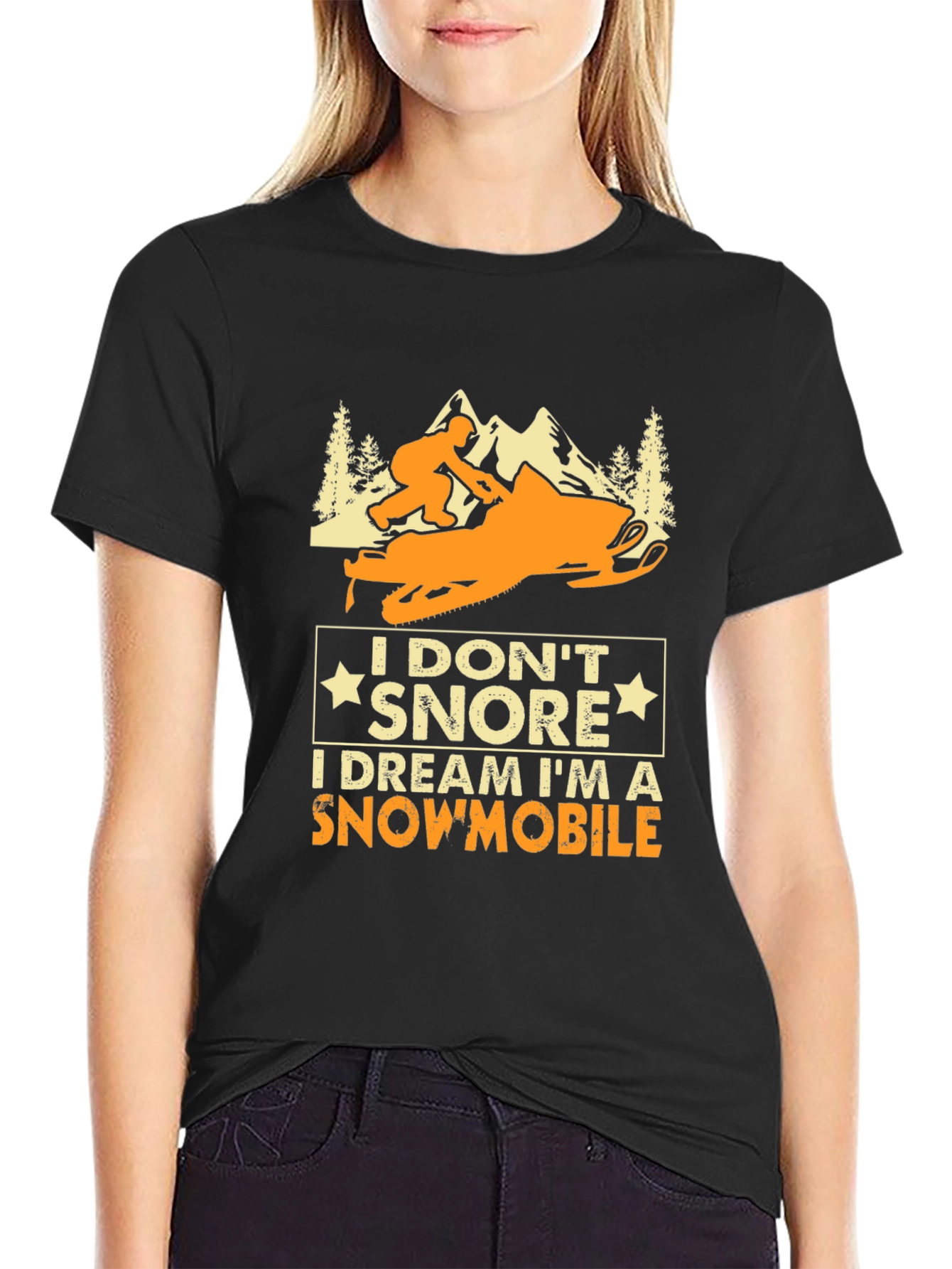 Snowmobile Dreamer T-Shirt - Funny Snoring Tee