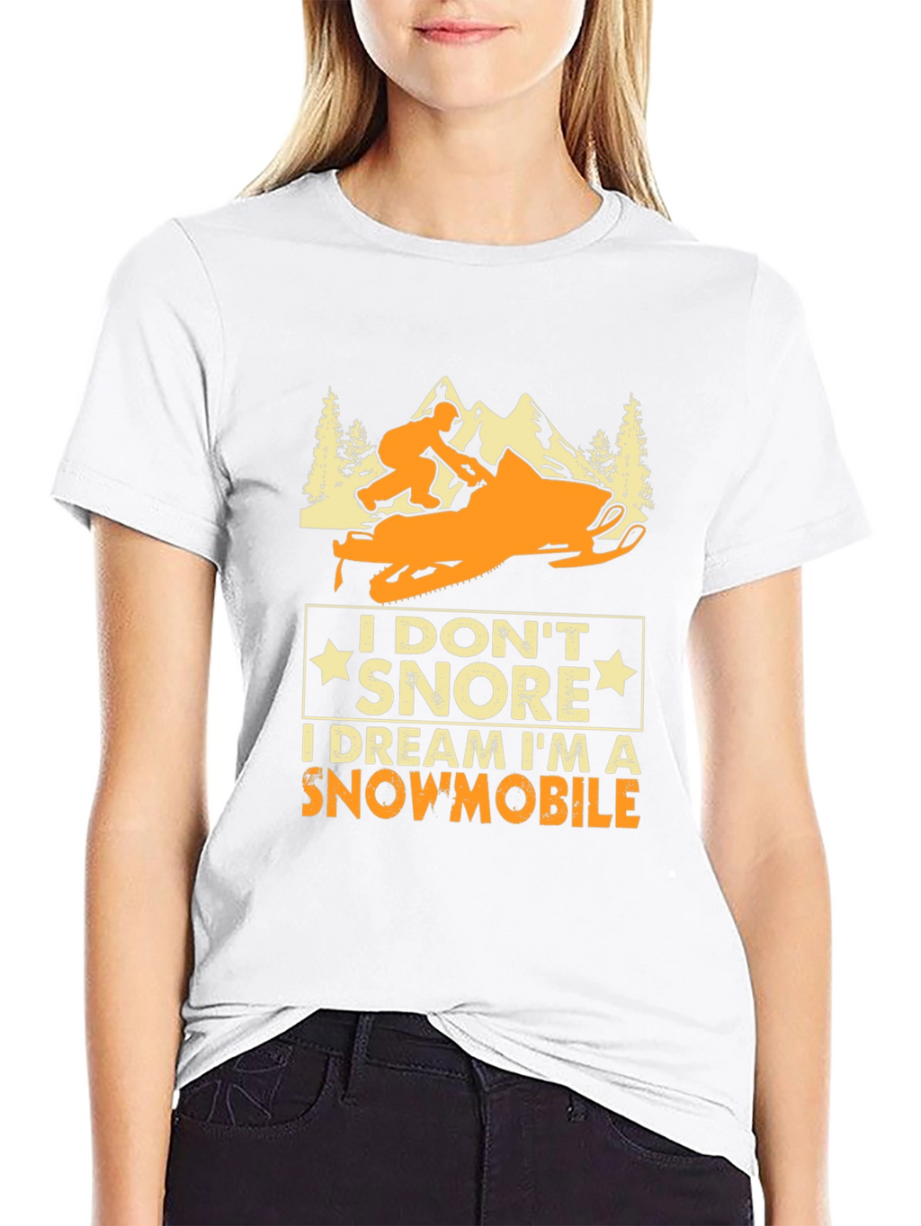 Snowmobile Dreamer T-Shirt - Funny Snoring Tee