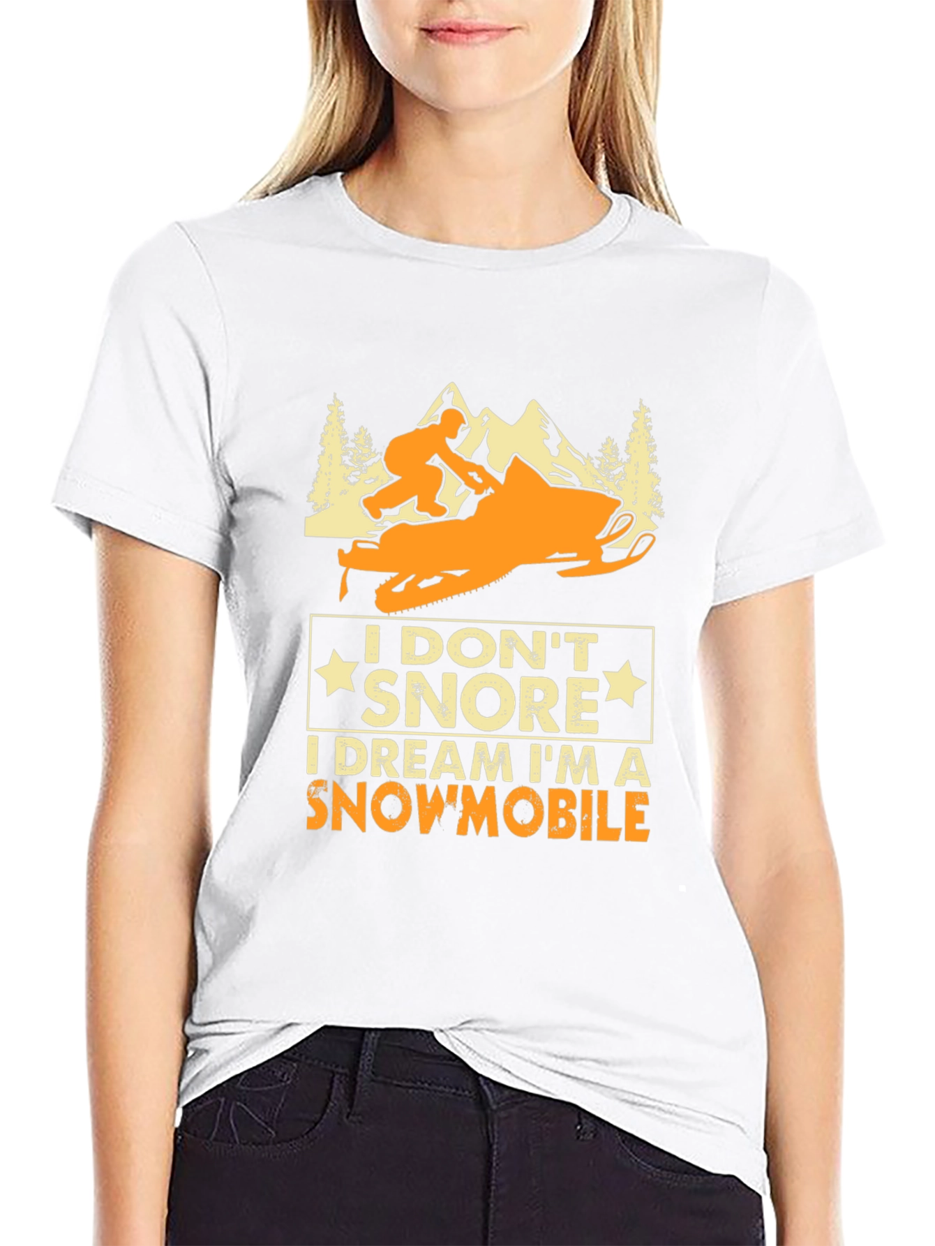 Snowmobile Dreamer T-Shirt - Funny Snoring Tee