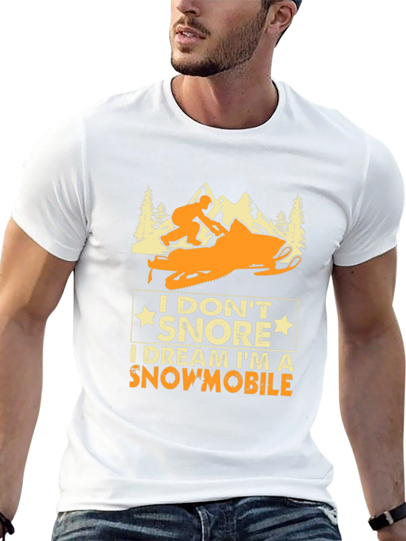 Snowmobile Dreamer T-Shirt - Funny Snoring Tee