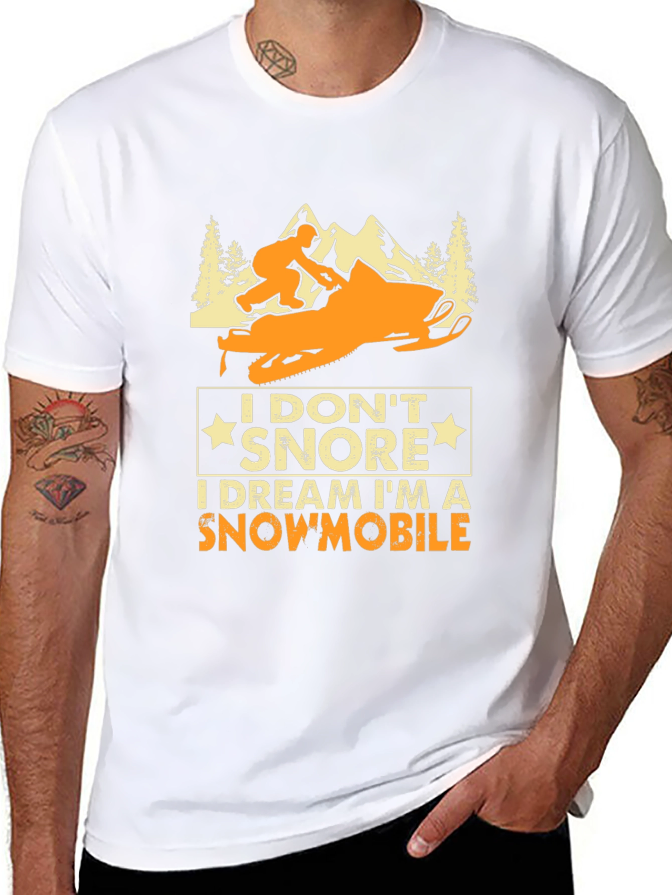 Snowmobile Dreamer T-Shirt - Funny Snoring Tee
