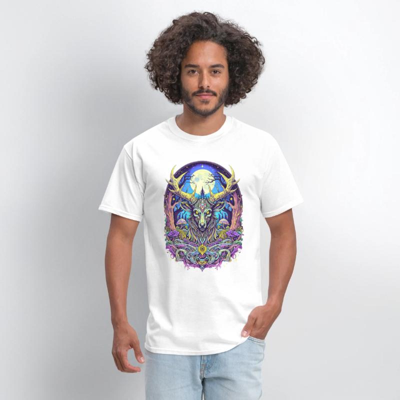 Psychedelic Forest Deer – Mystic Spirit Animal Art