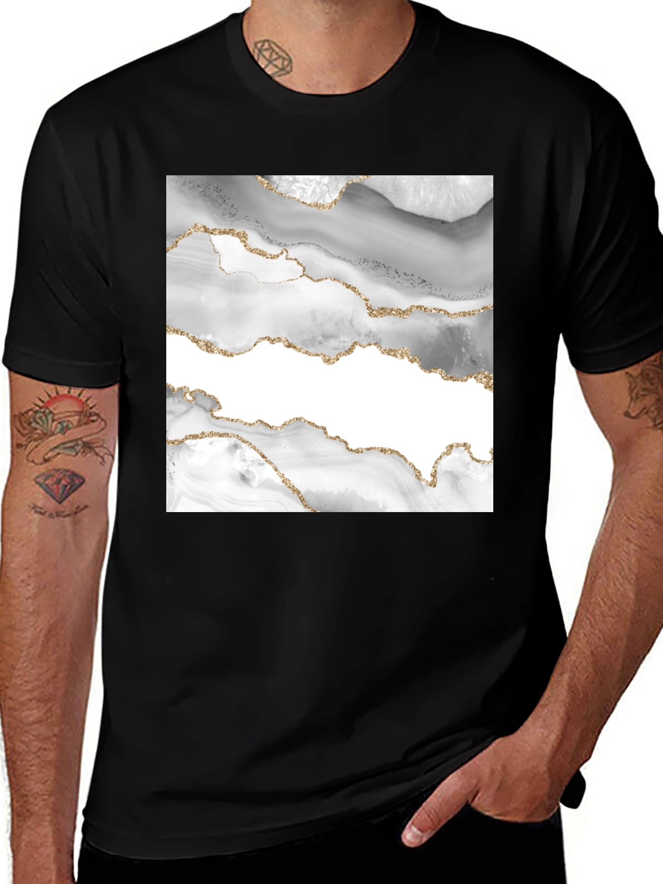 Agate Geode Graphic T-Shirt - Stylish Everyday Wear