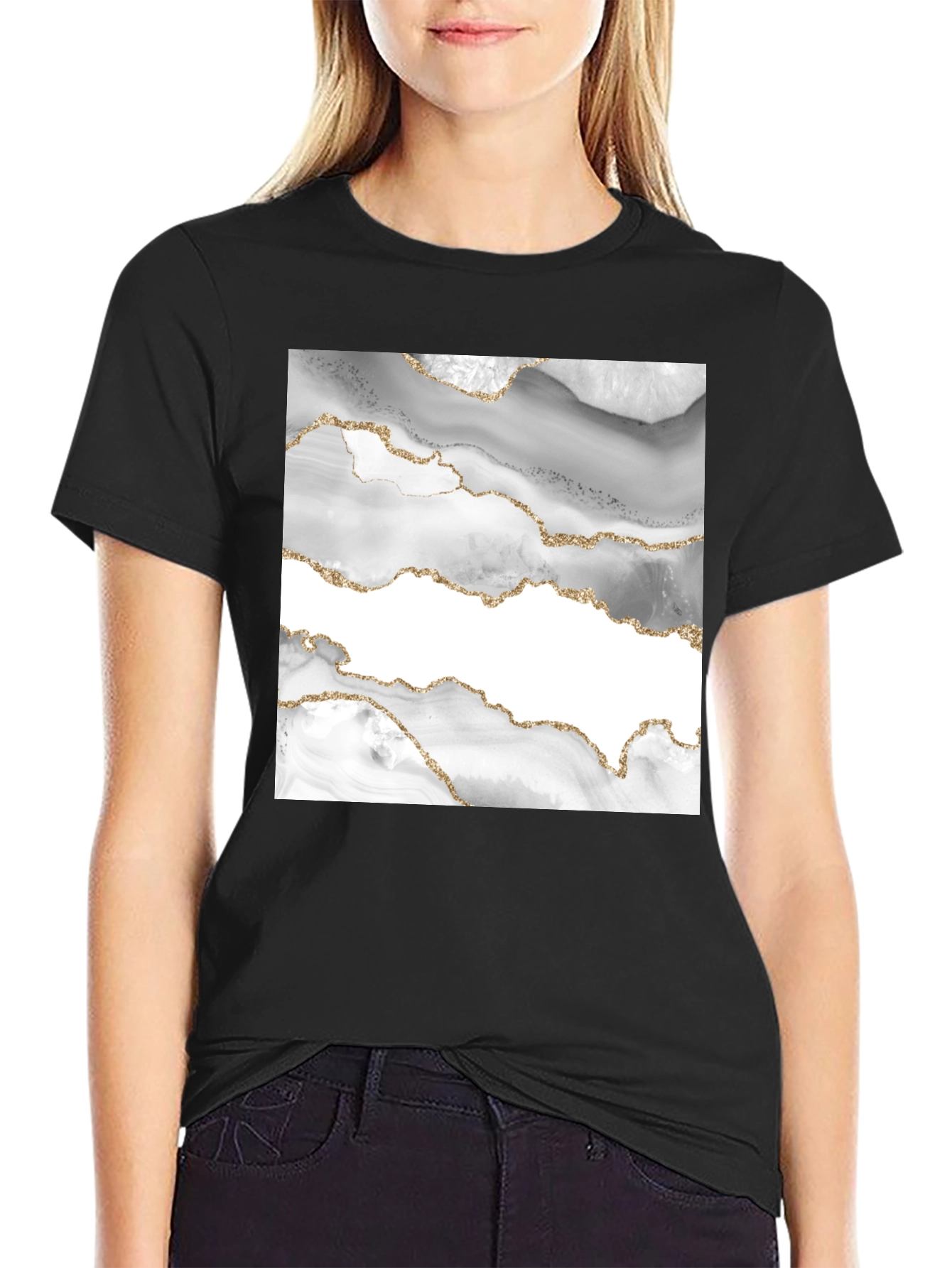 Agate Geode Graphic T-Shirt - Stylish Everyday Wear