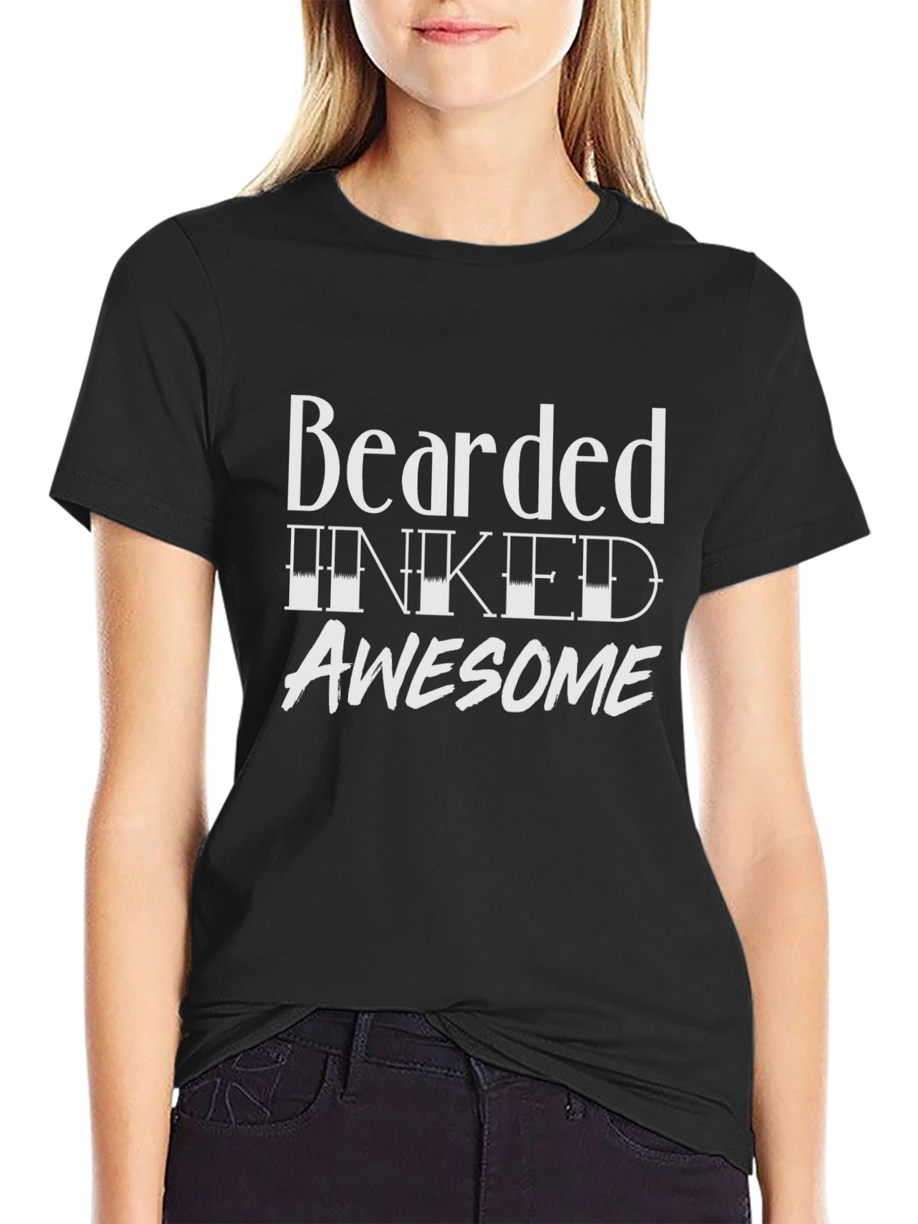 Bearded Inked Awesome Graphic Tee
