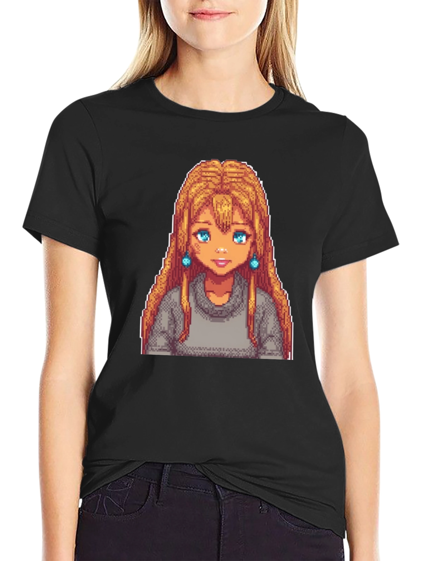 Pixel Art Girl T-Shirt - Stardew Valley Style