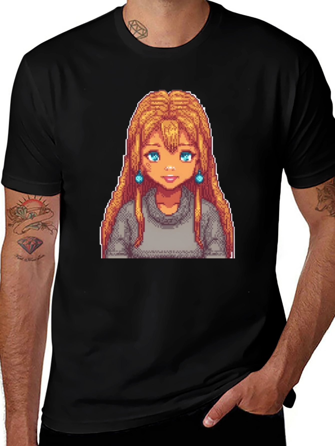 Pixel Art Girl T-Shirt - Stardew Valley Style