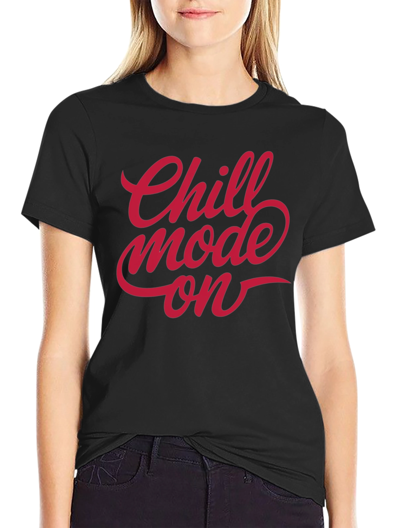 Chill Mode On Black T-Shirt