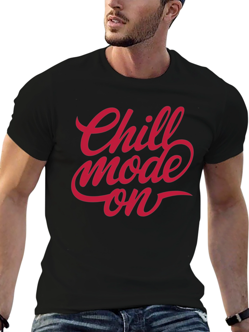 Chill Mode On Black T-Shirt