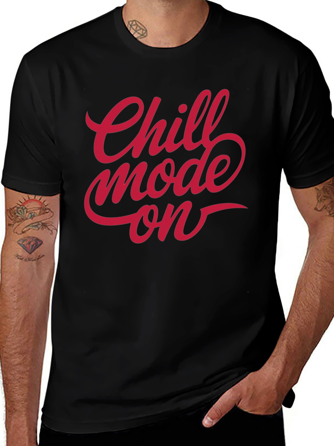 Chill Mode On Black T-Shirt