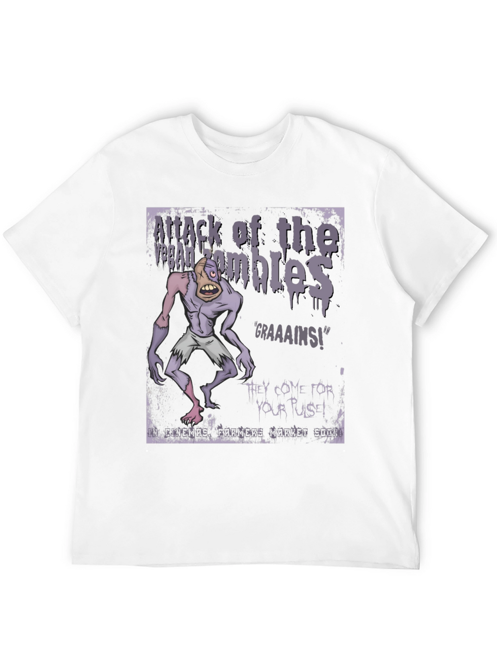 Vegan Zombie T-Shirt: Graaaains!