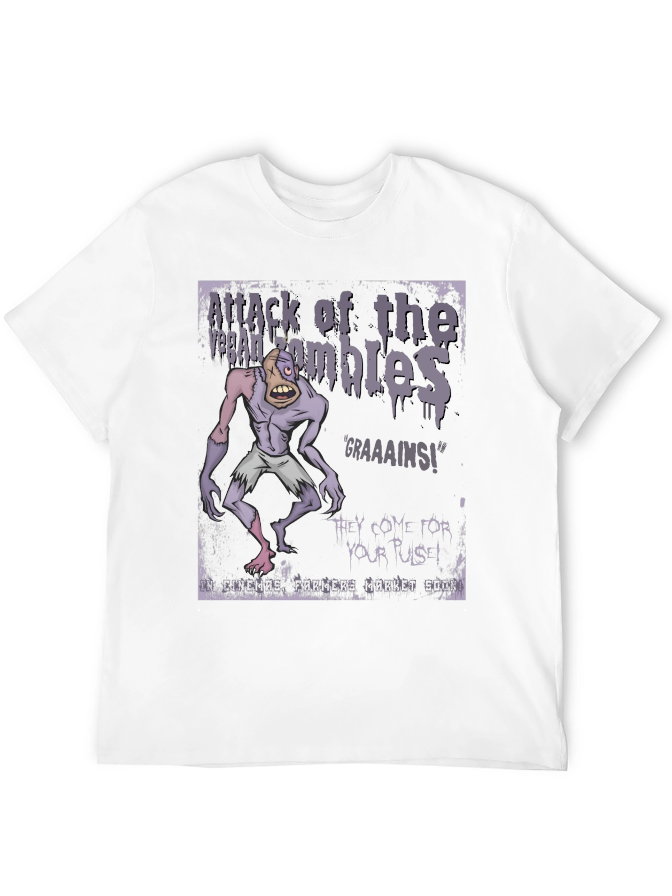 Vegan Zombie T-Shirt: Graaaains!