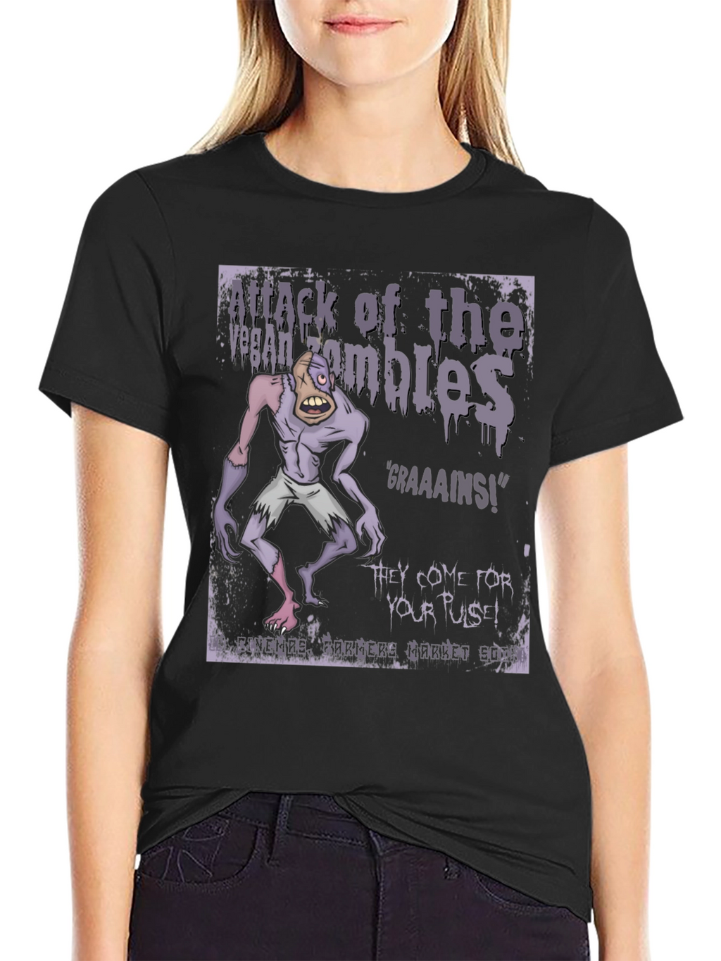 Vegan Zombie T-Shirt: Graaaains!