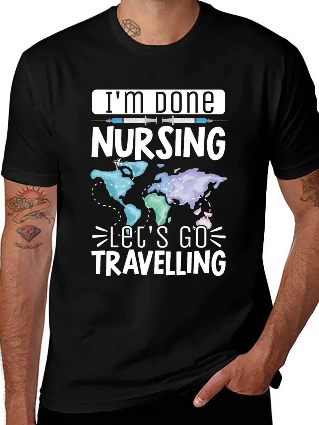 Im Done Nursing Lets Go Travelling T-Shirt