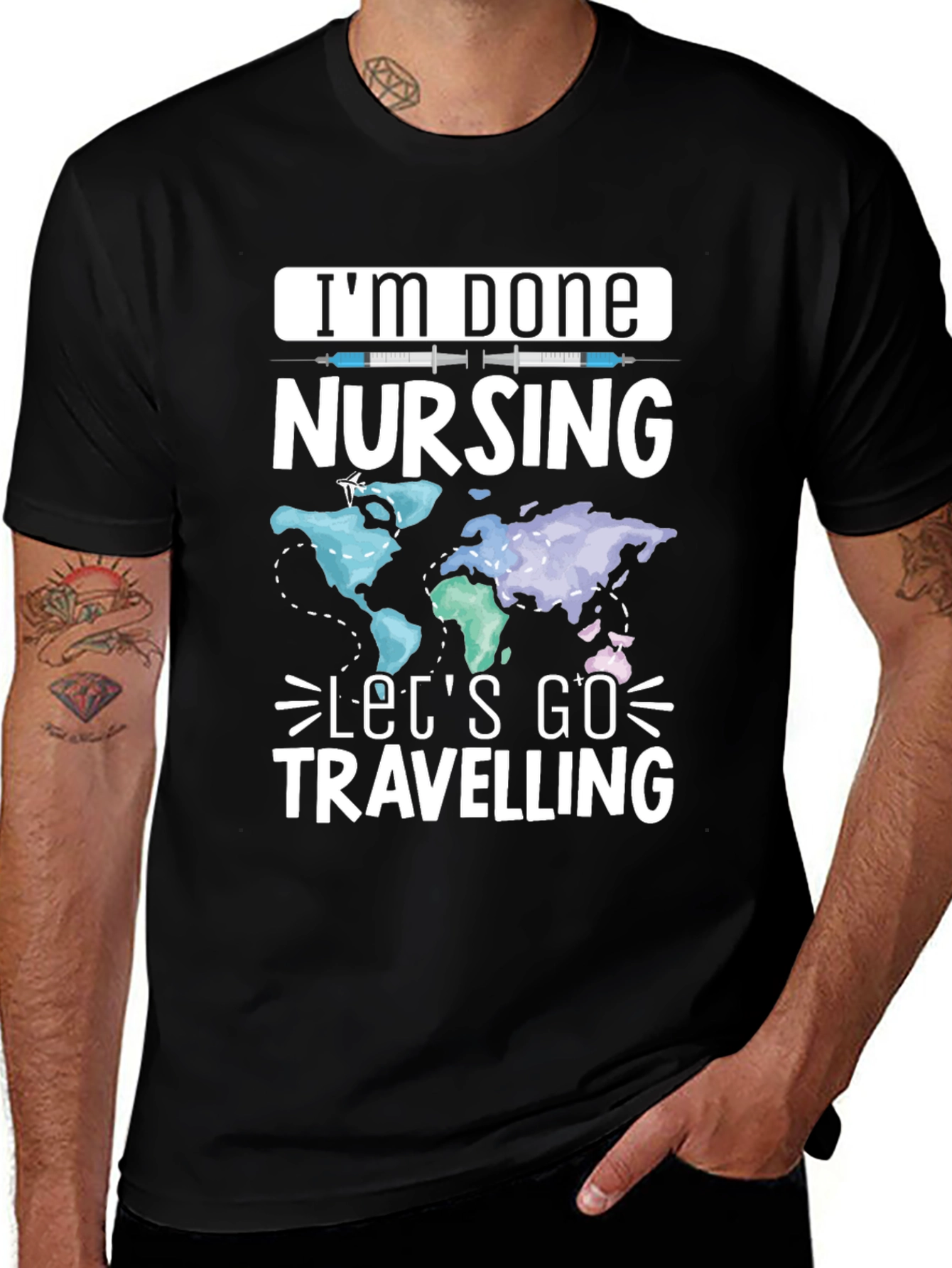 Im Done Nursing Lets Go Travelling T-Shirt