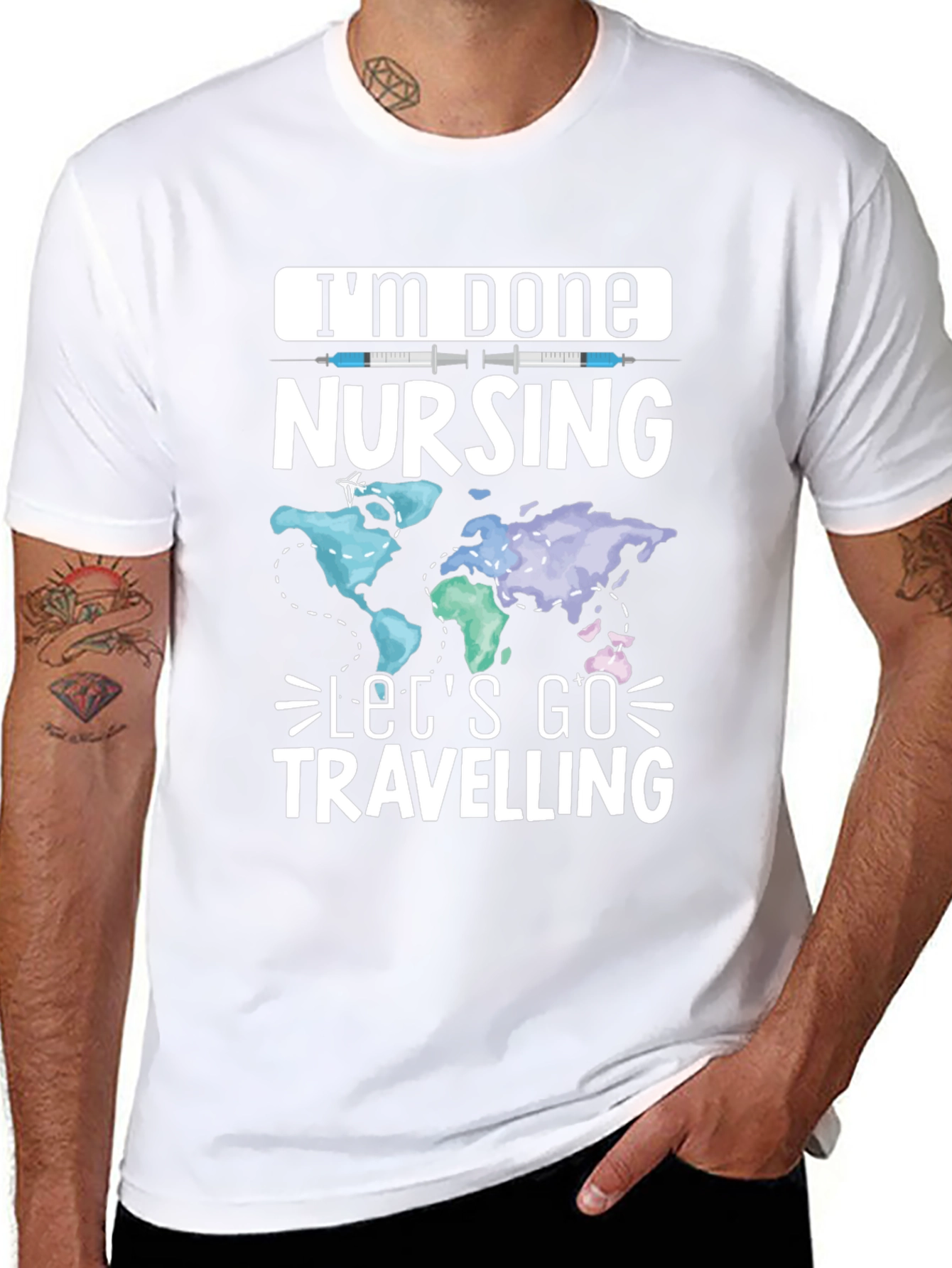 Im Done Nursing Lets Go Travelling T-Shirt