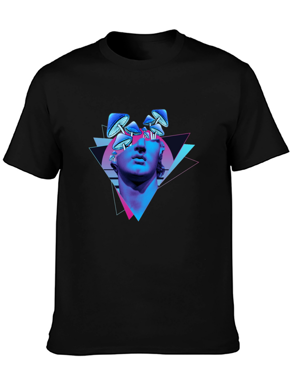 Psychedelic Mushroom Statue Graphic Tee