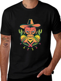 Mexican Gorilla Graphic T-Shirt - Black