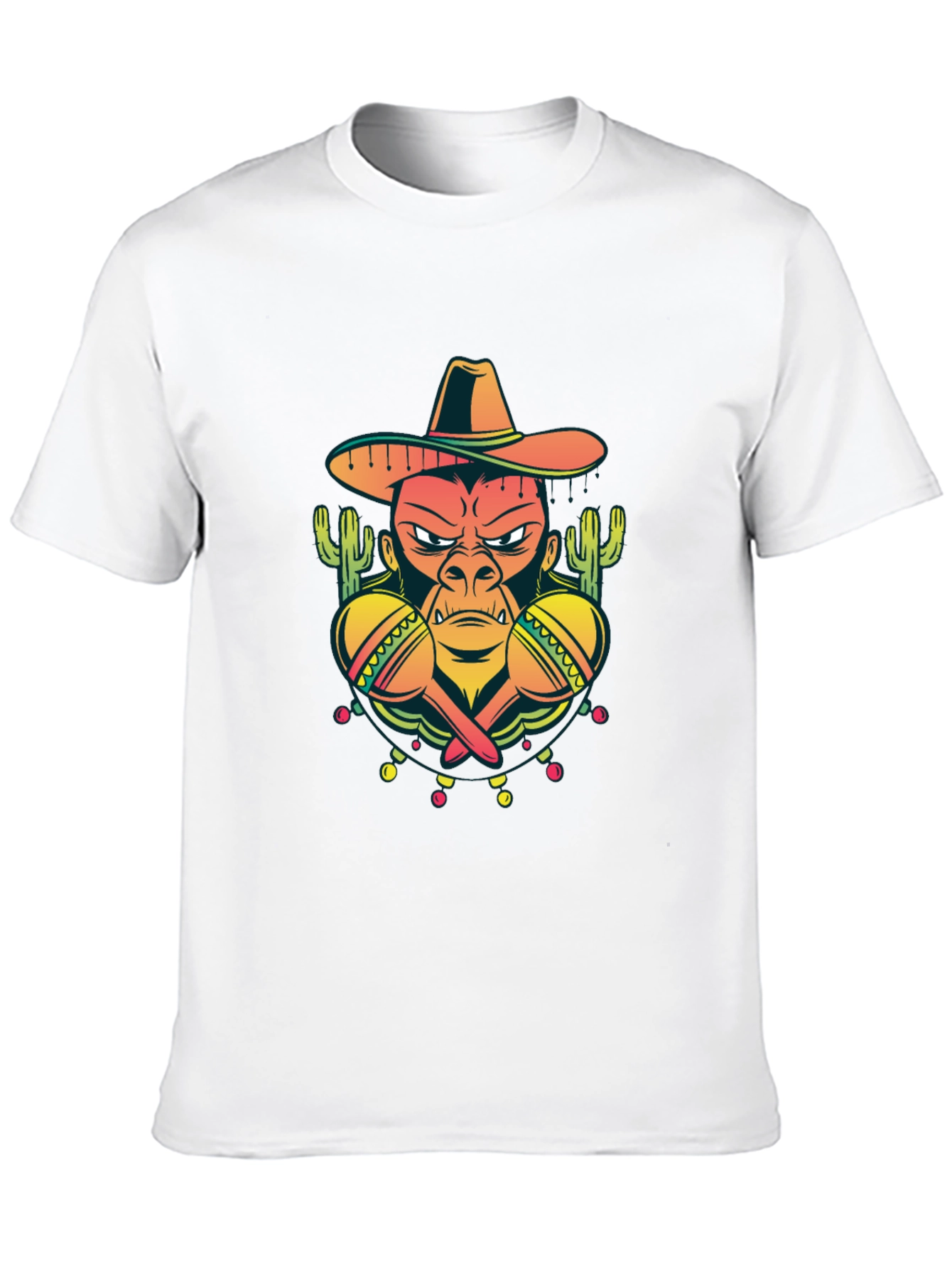 Mexican Gorilla Graphic T-Shirt - Black