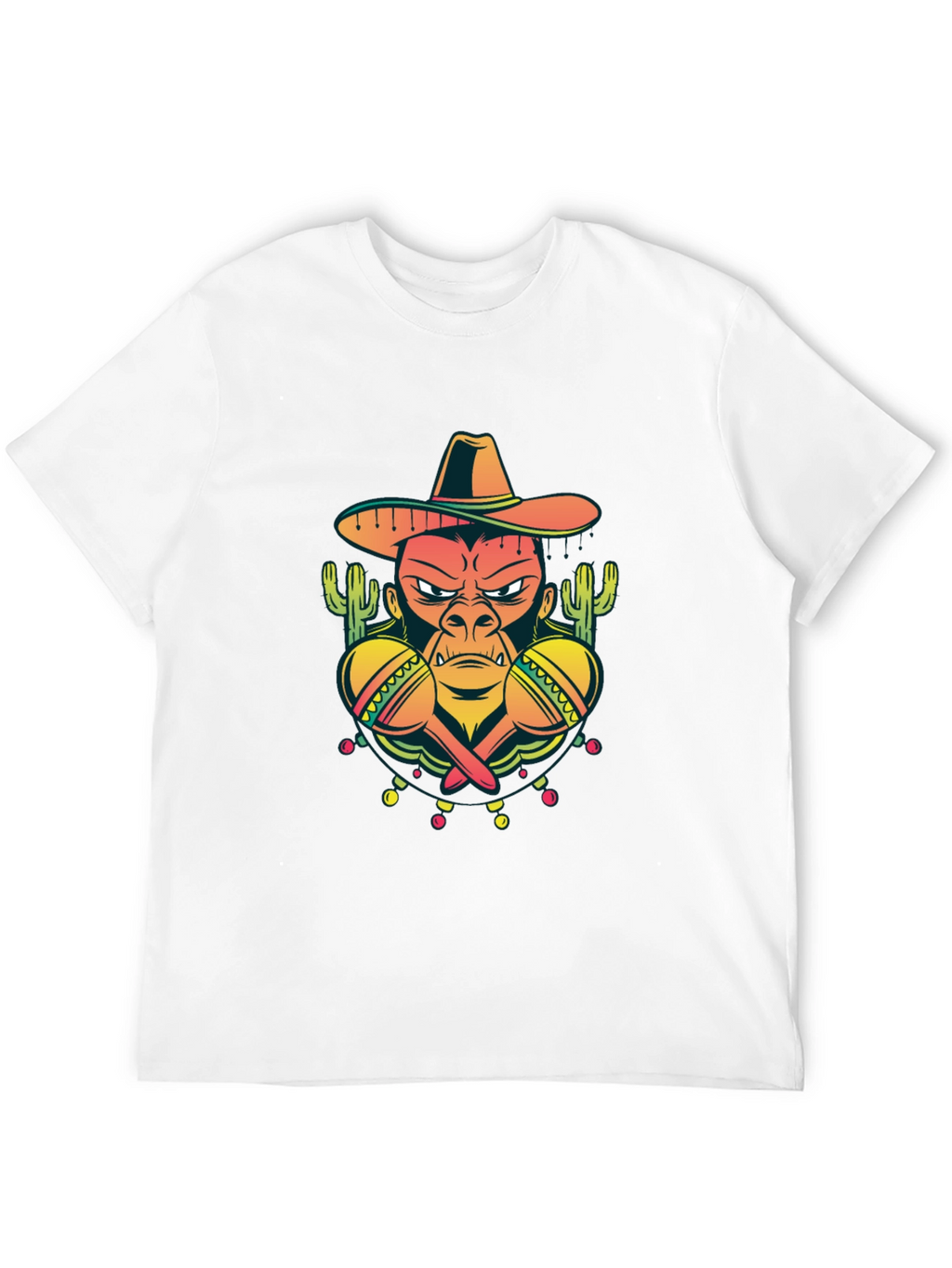 Mexican Gorilla Graphic T-Shirt - Black