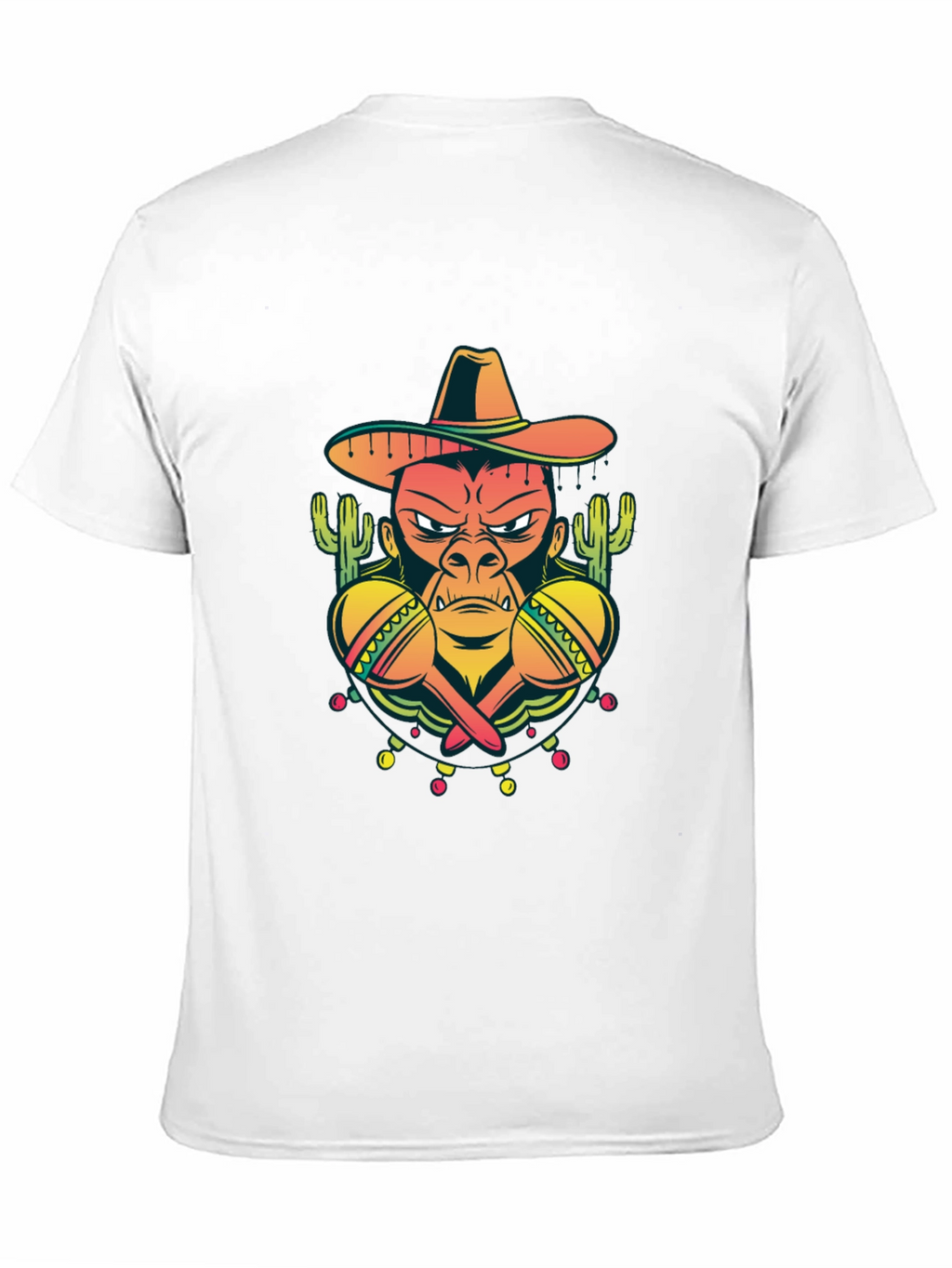 Mexican Gorilla Graphic T-Shirt - Black