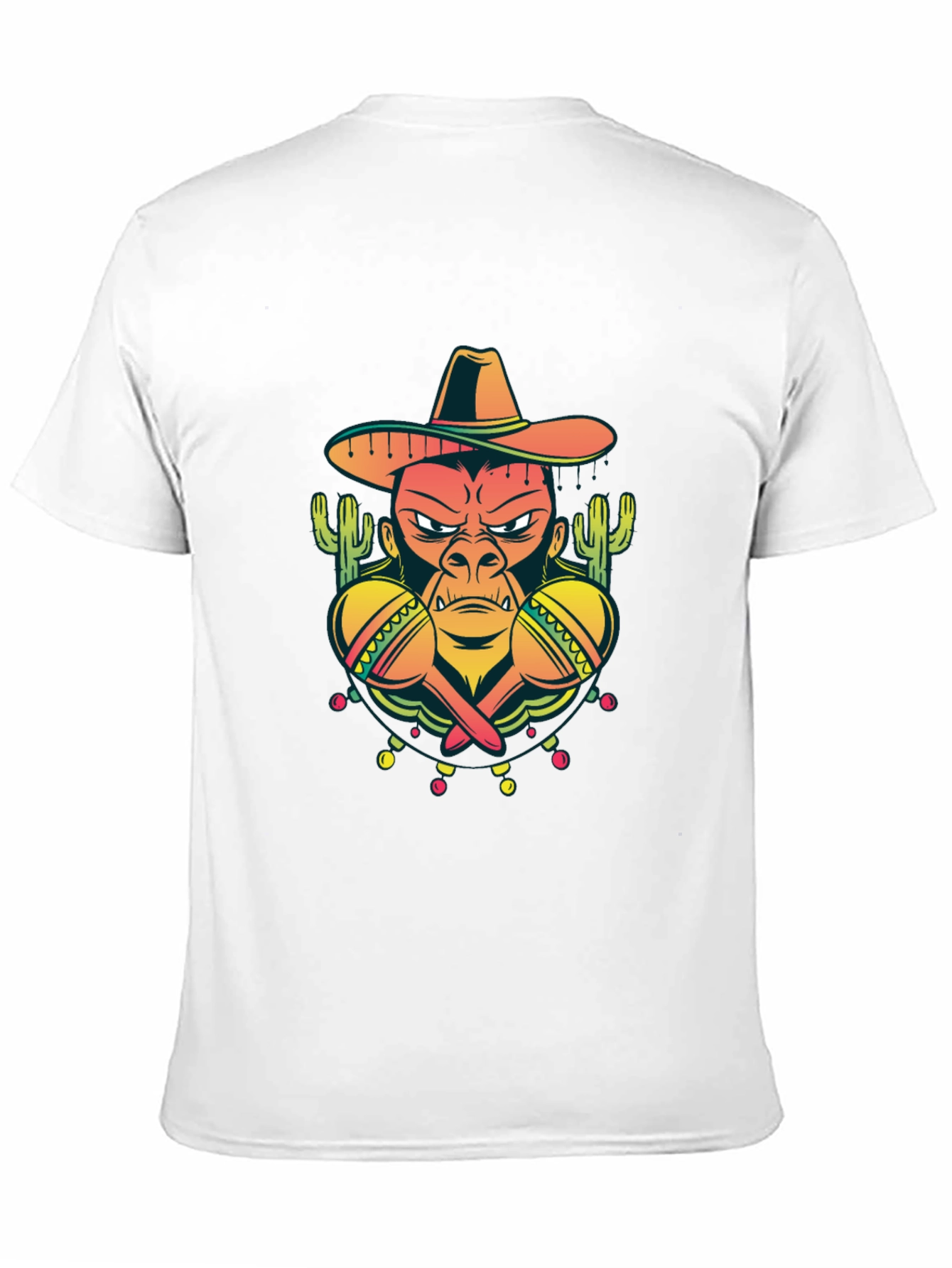 Mexican Gorilla Graphic T-Shirt - Black