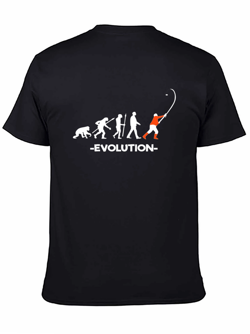 Evolution of Fishing Black T-Shirt