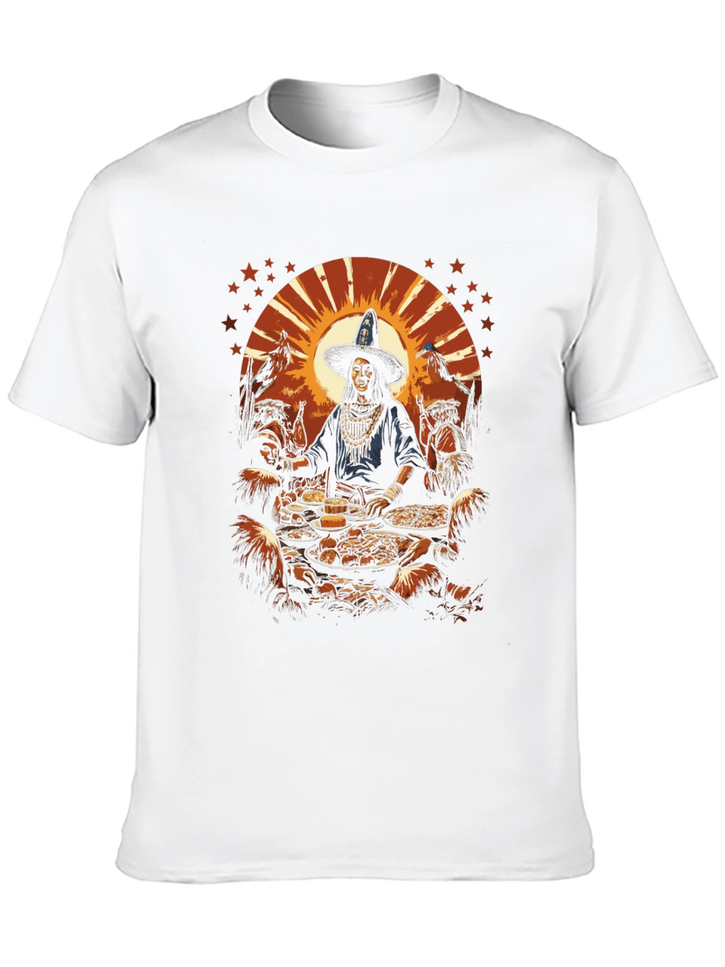 Festive Feast Graphic T-Shirt - Black
