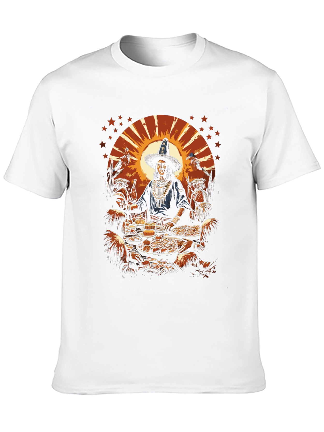 Festive Feast Graphic T-Shirt - Black
