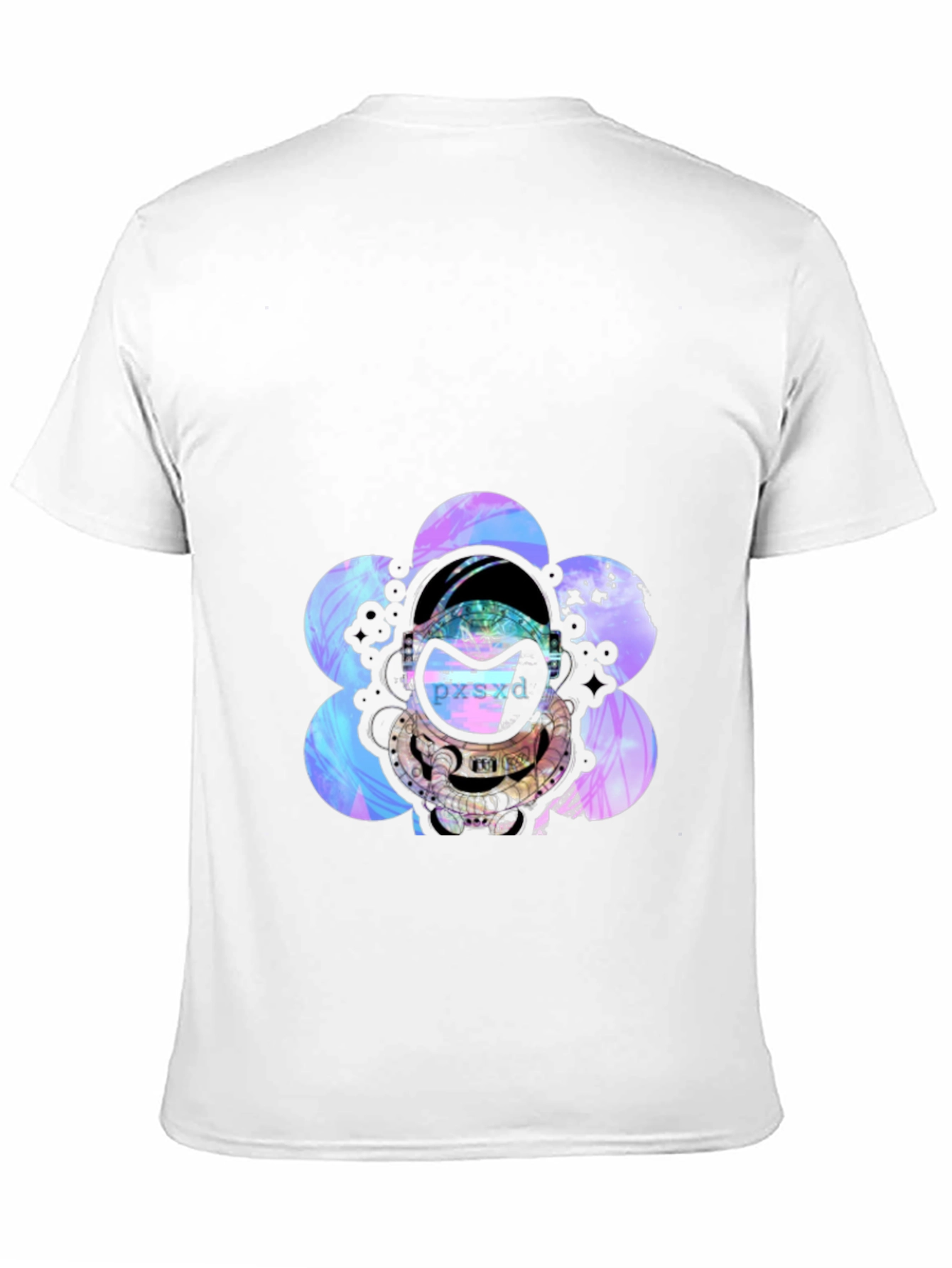 Astronaut Floral Graphic Black T-Shirt