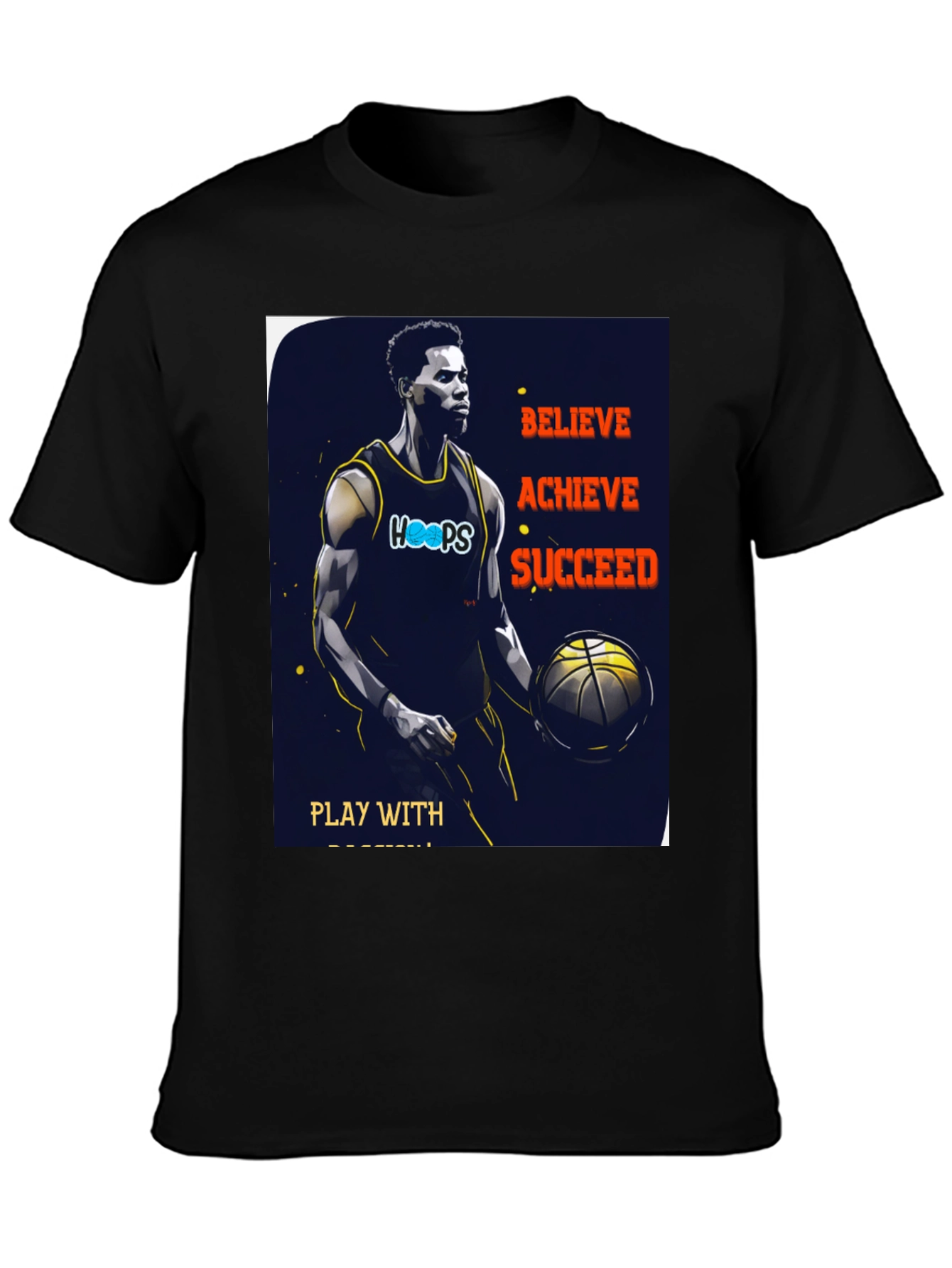 Believe Achieve Succeed Basketball T-Shirt