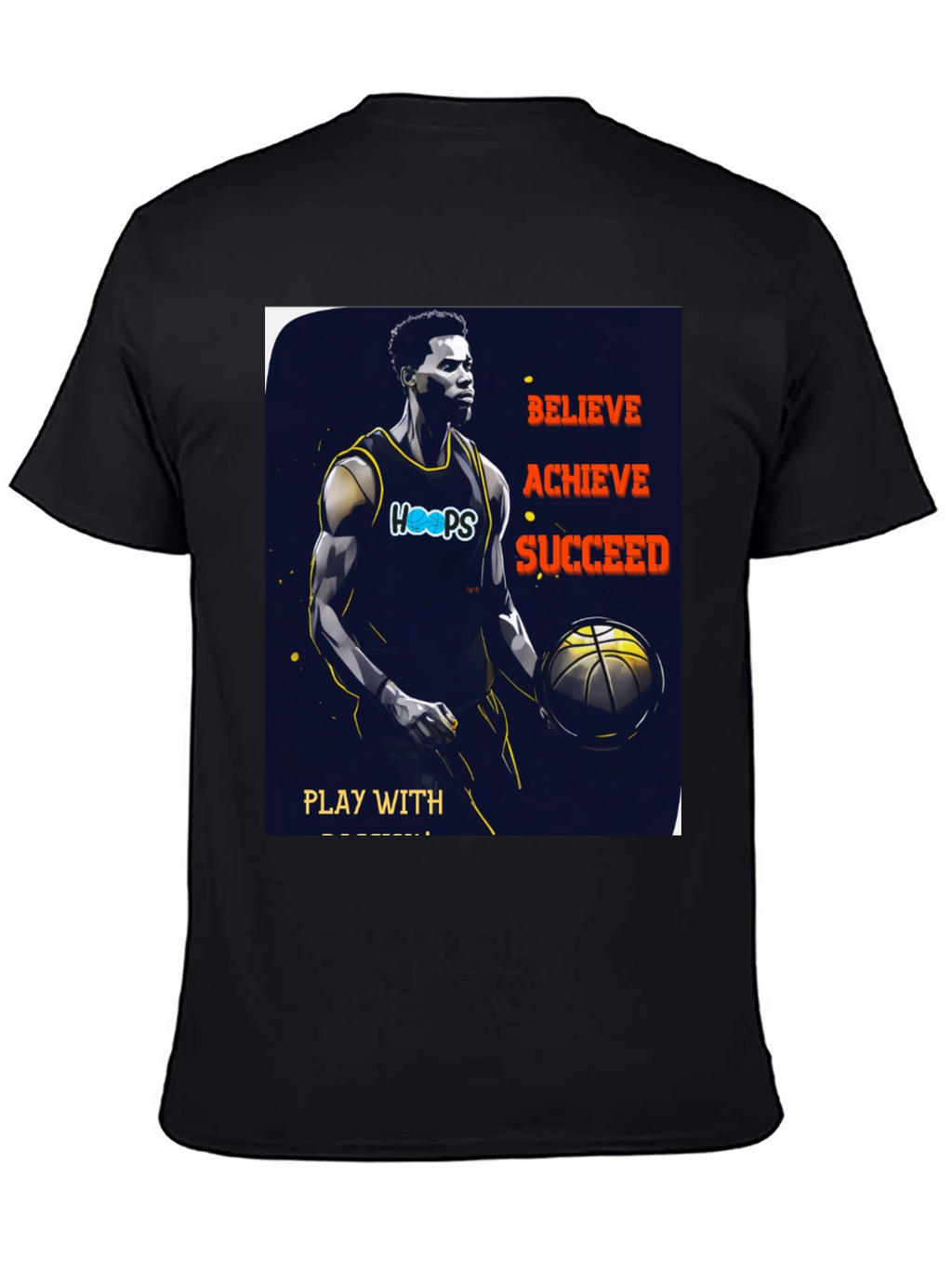 Believe Achieve Succeed Basketball T-Shirt