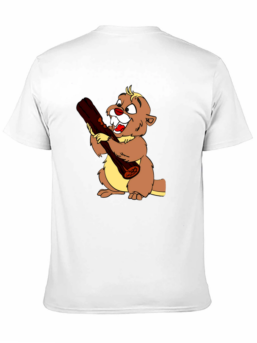 Cartoon Beaver Graphic T-Shirt