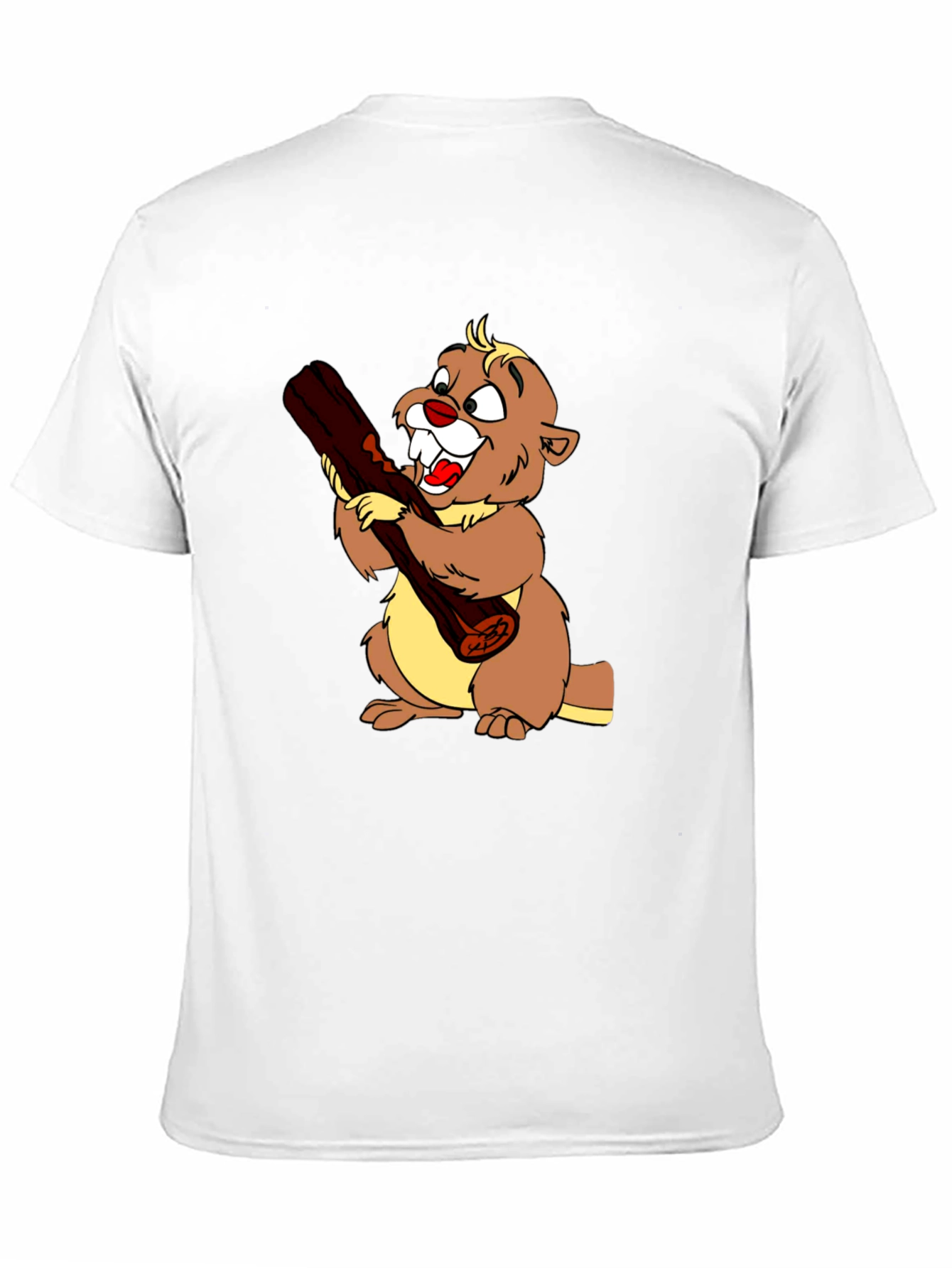 Cartoon Beaver Graphic T-Shirt