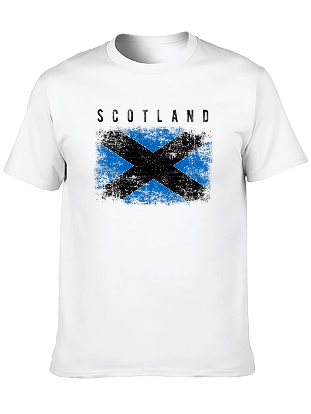 Scotland Flag Graphic Black T-Shirt