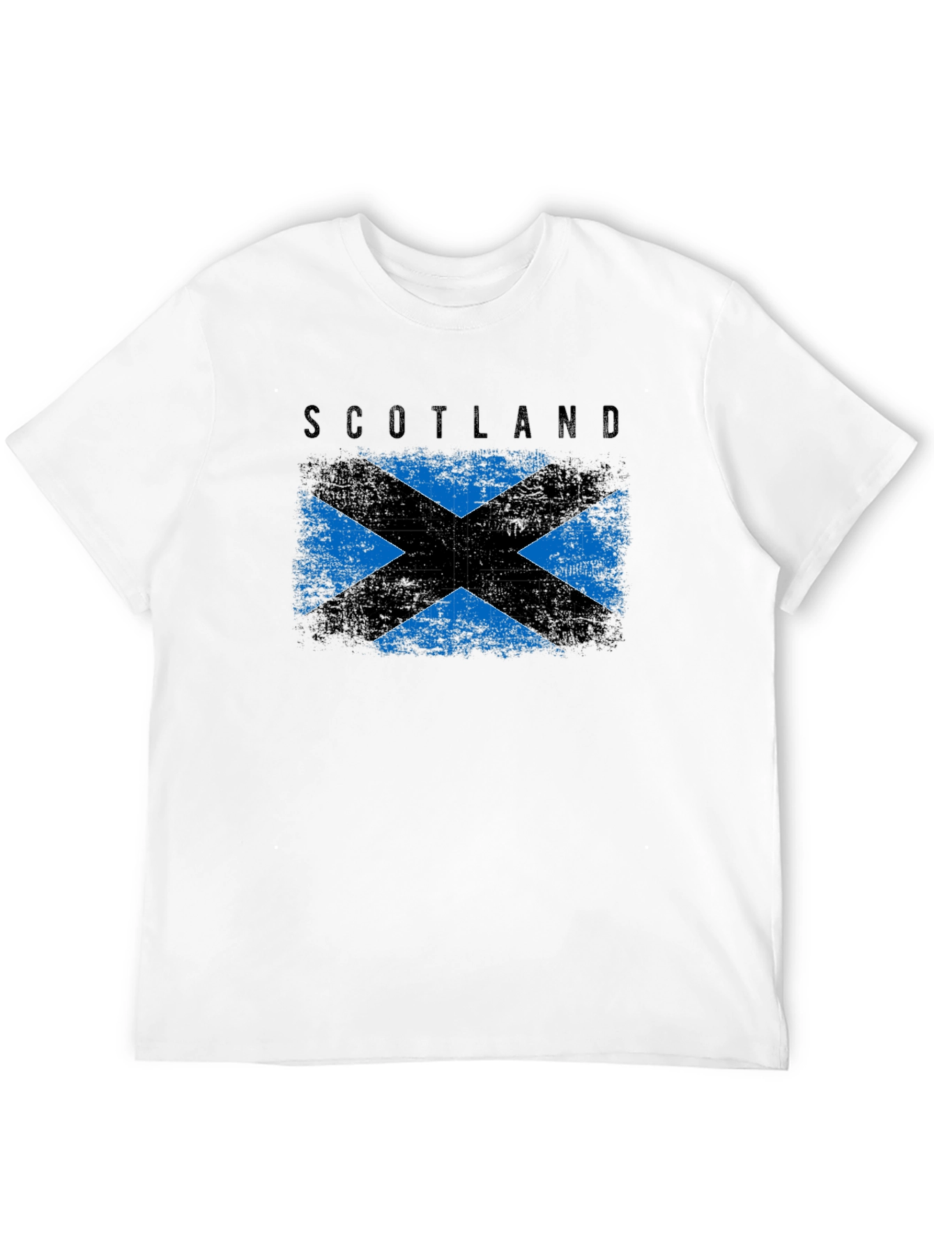 Scotland Flag Graphic Black T-Shirt