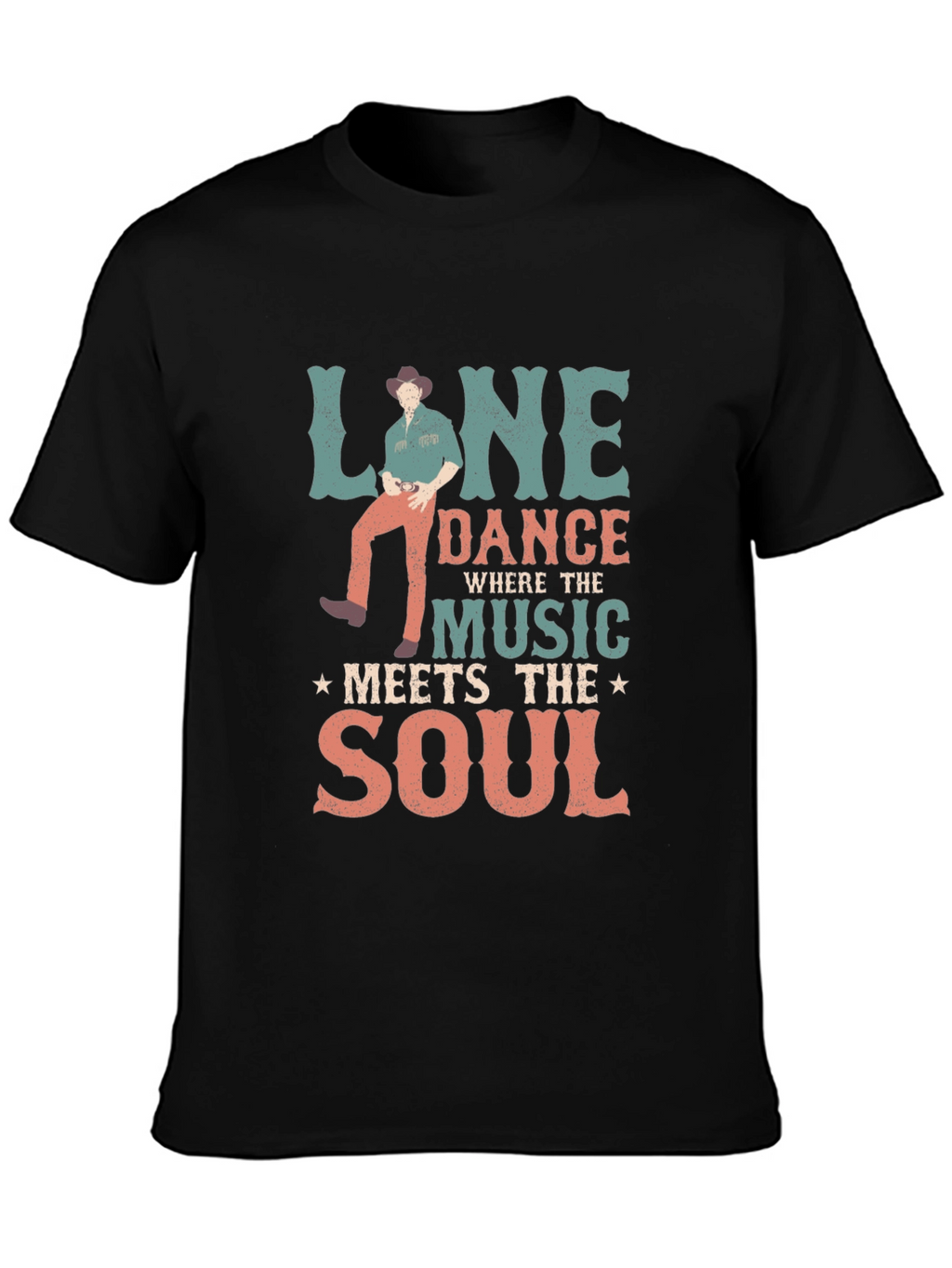 Line Dance Meets the Soul Graphic T-Shirt