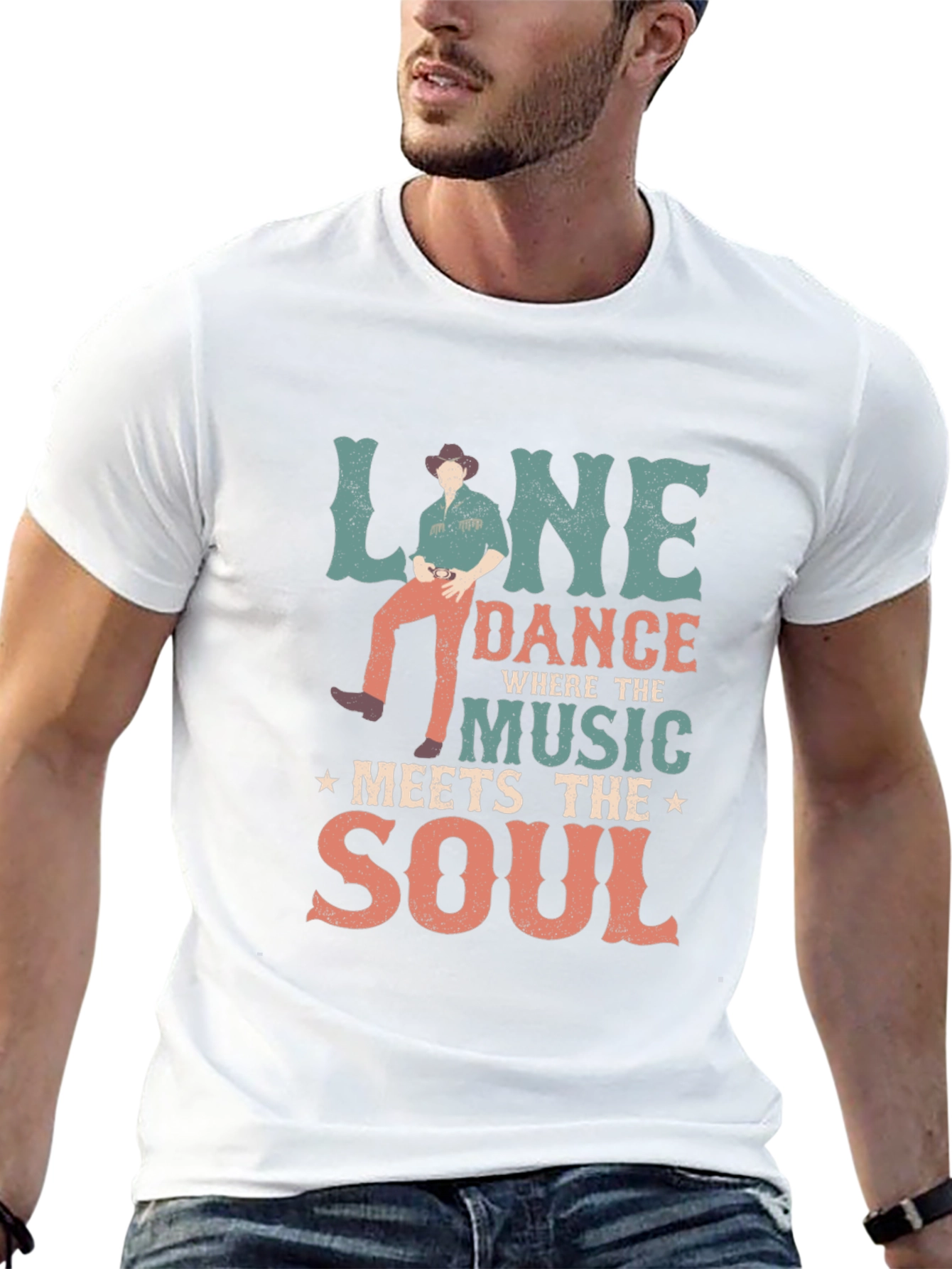 Line Dance Meets the Soul Graphic T-Shirt