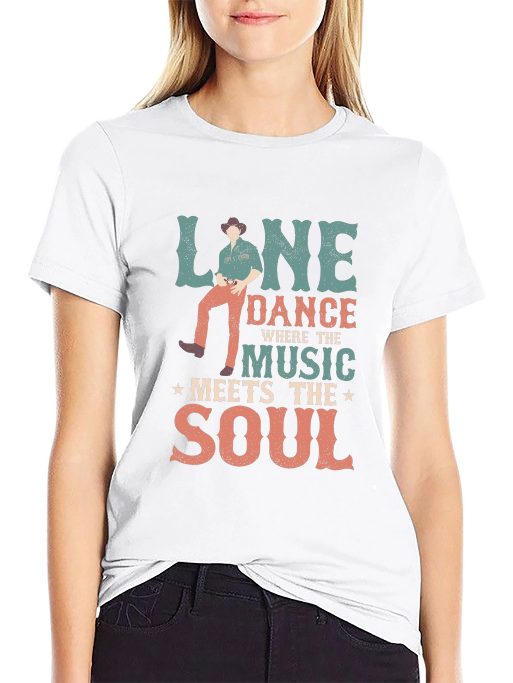 Line Dance Meets the Soul Graphic T-Shirt