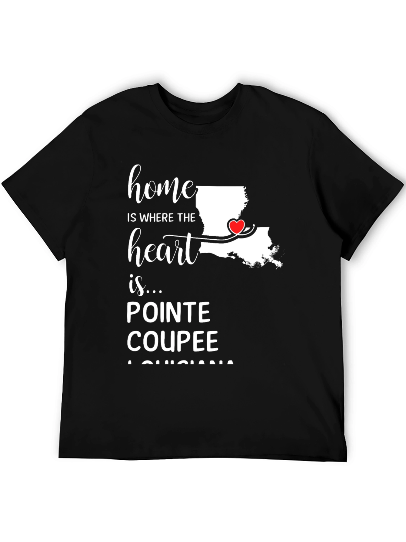 Pointe Coupee Louisiana Heart T-Shirt