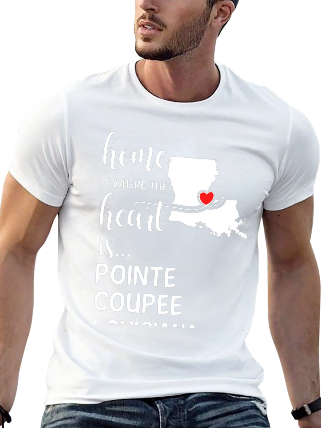 Pointe Coupee Louisiana Heart T-Shirt