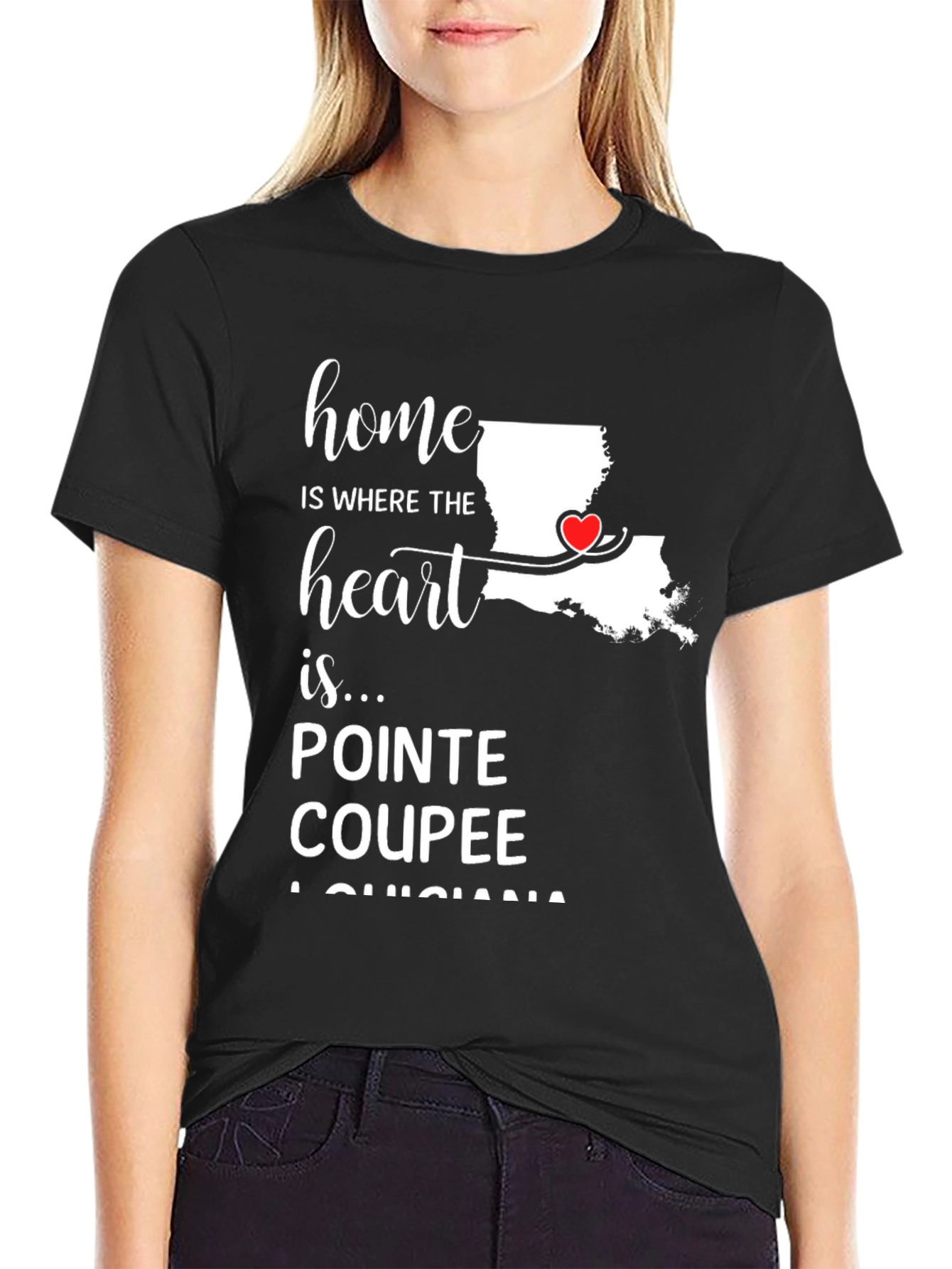 Pointe Coupee Louisiana Heart T-Shirt
