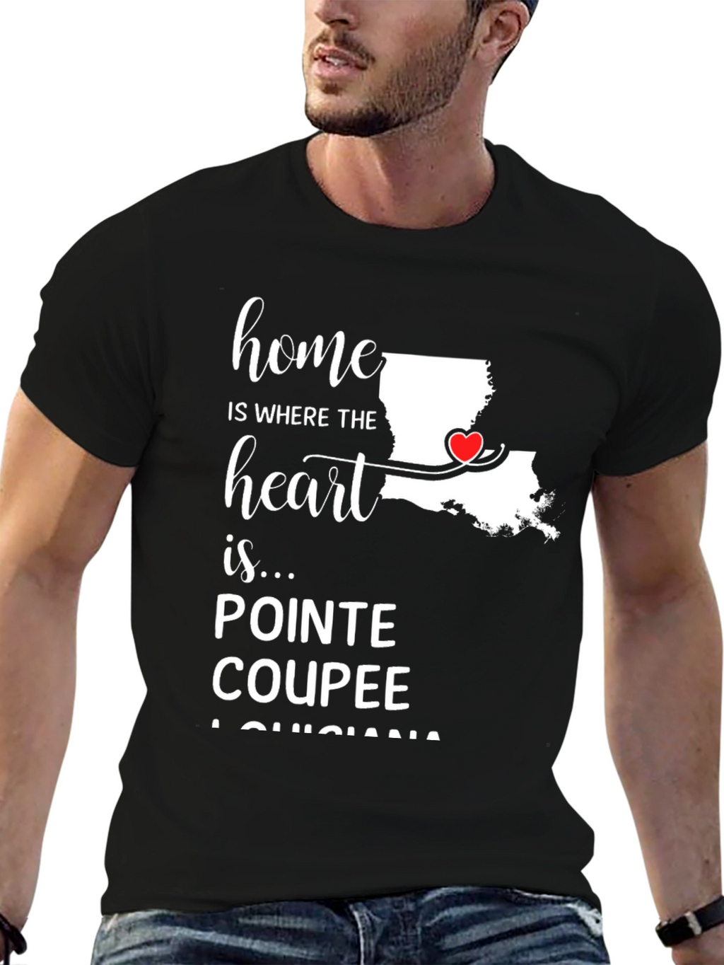 Pointe Coupee Louisiana Heart T-Shirt